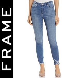 FRAME Le High Skinny Chewed-Hem Jeans in Sonoma Chew - 100% Exclusive